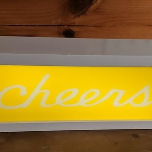 $30! Cheers yellow & white light up sign